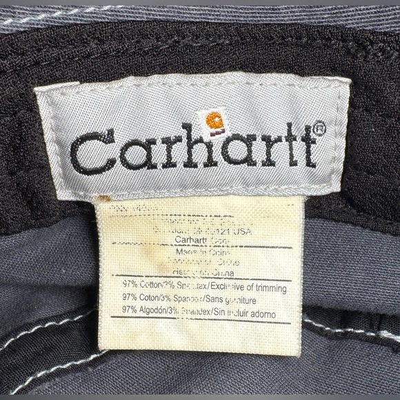 Vintage Carhartt Script Logo Bucket Hat Faded Navy Blue Adult M/L - Picture 6 of 8